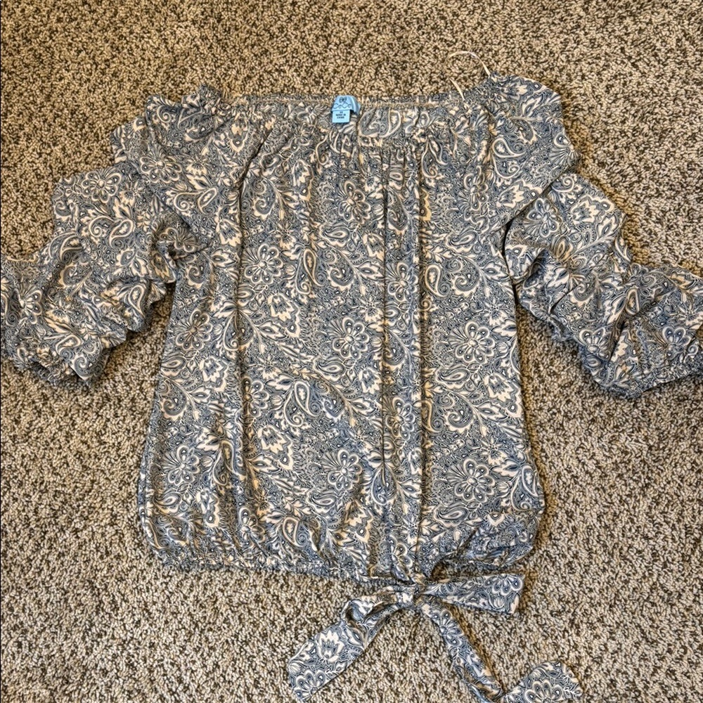 Cece Floral Off-Shoulder Top - Medium, Adorable